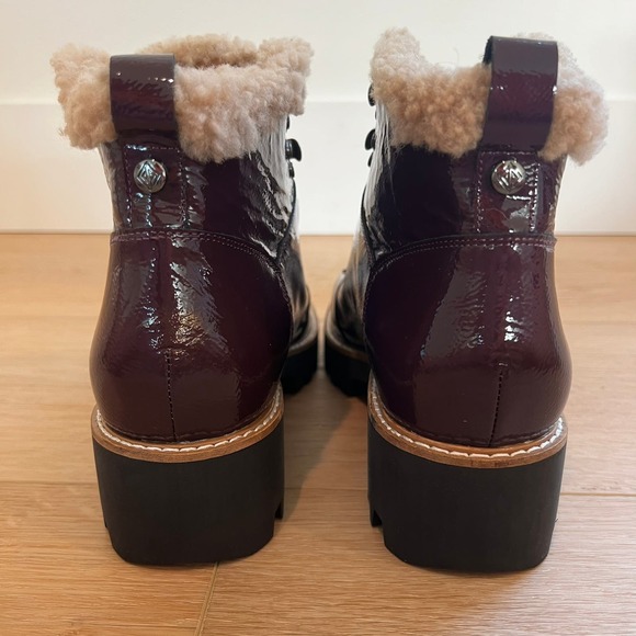 Donald J Pliner Erinn Women's Lace-up Shearling Snow Boots Vino Size 10 - Picture 8 of 10